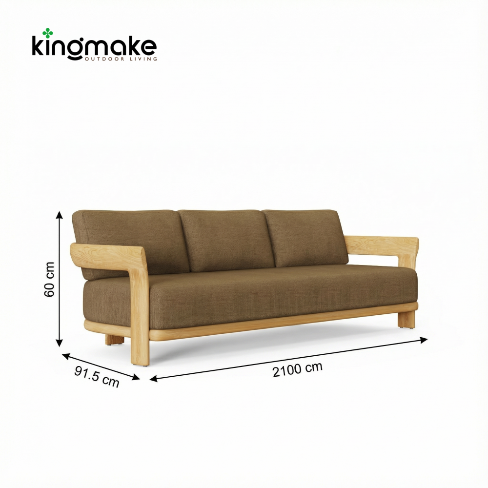 Natural Teak Tider Collection Outdoor Sofa KM18036