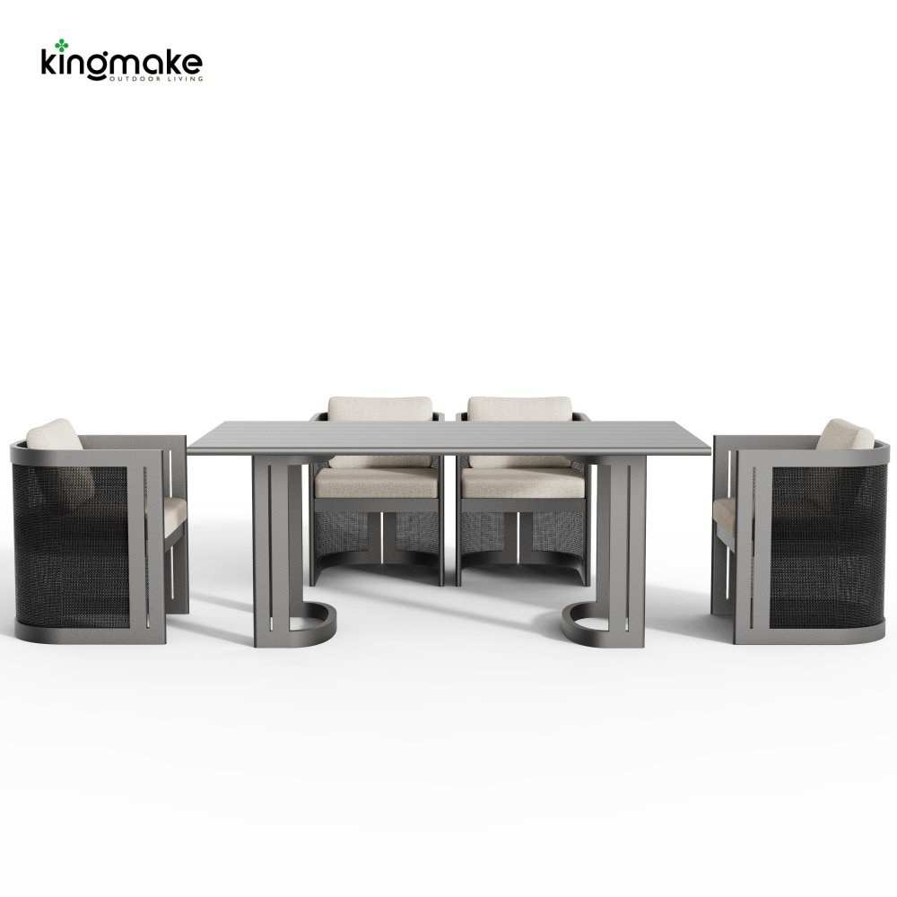 high-end aluminum capri collection dining set