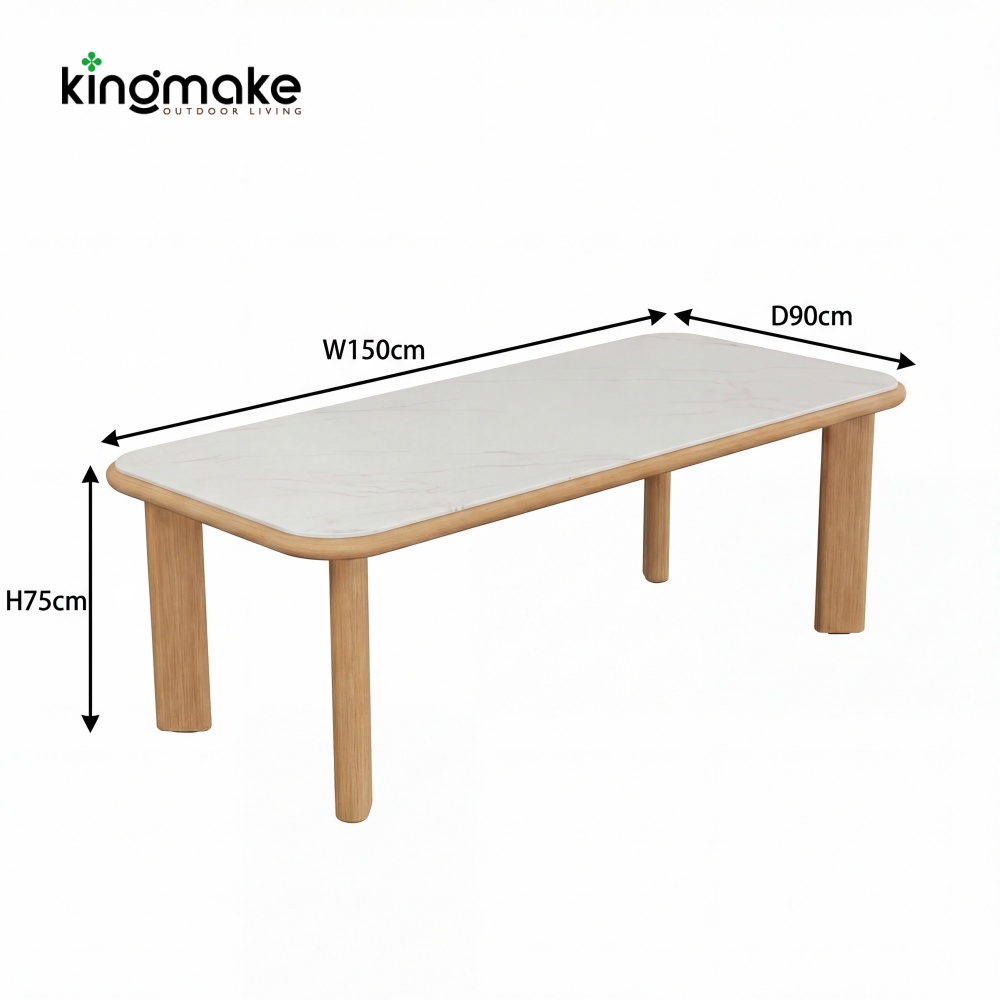 luxury teak woven luvia collection dining set 