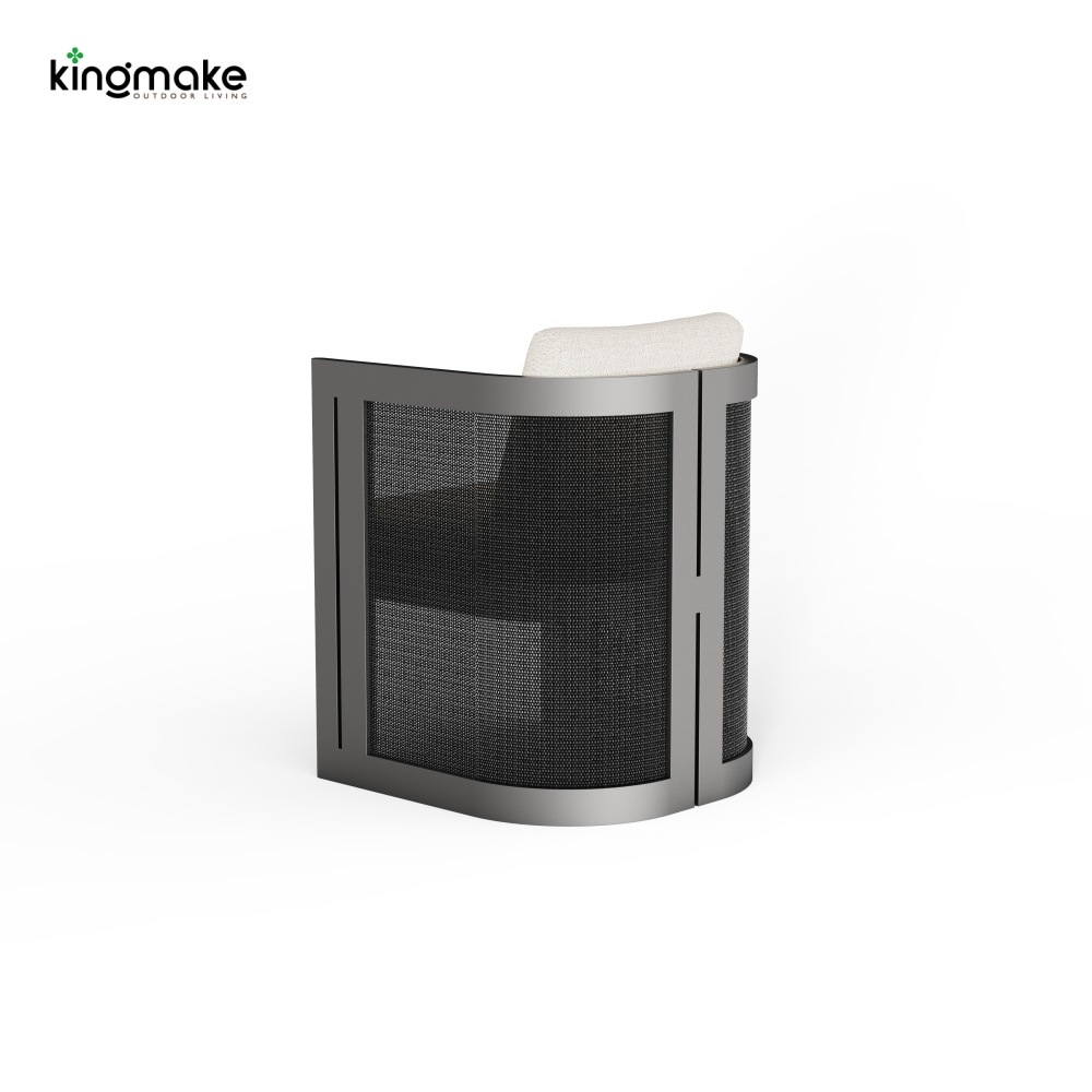 high-end aluminum capri collection dining chair