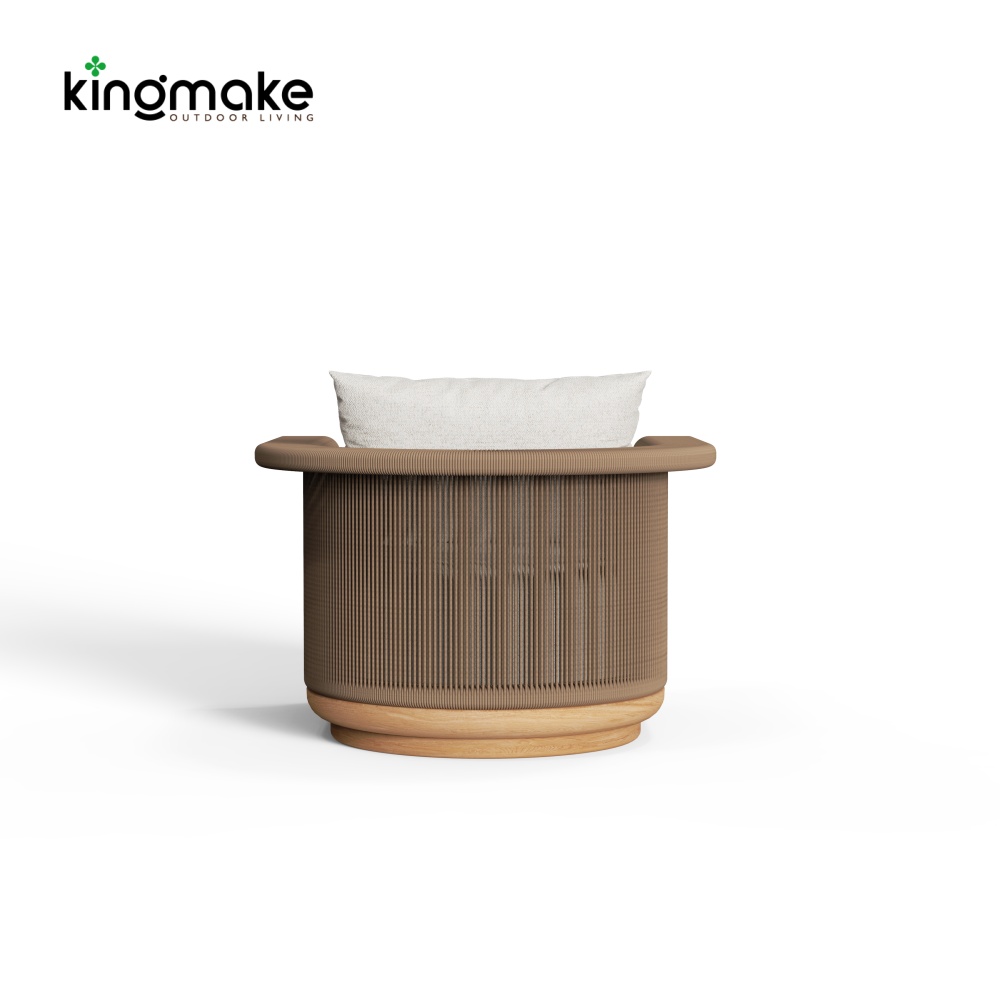 premium teak woven cala collection single sofa