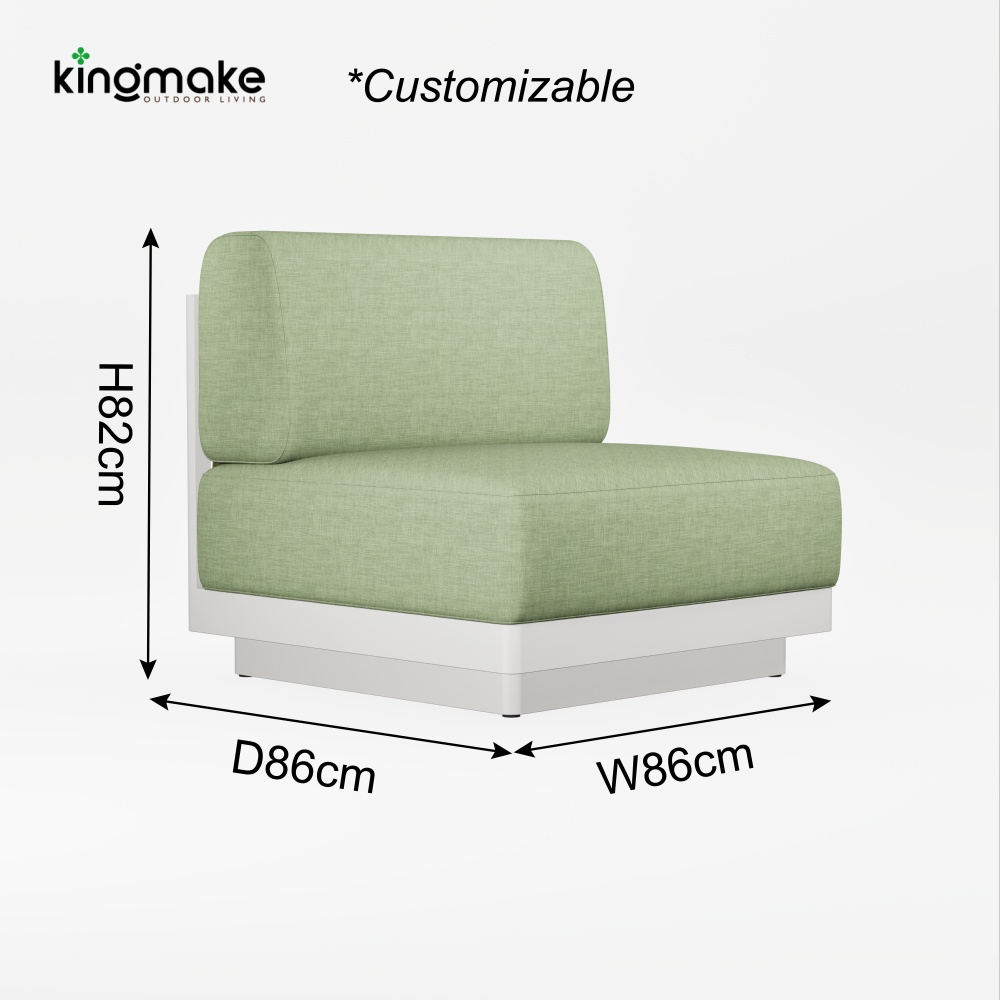 modern aluminum vintis collecton l-shape sofa