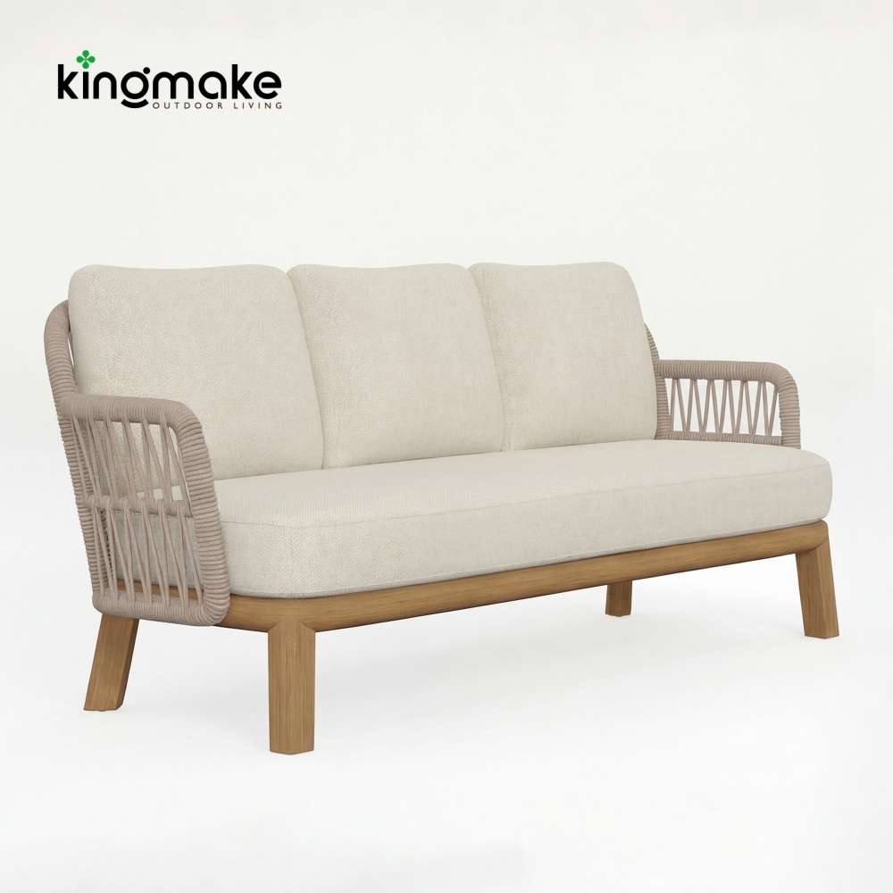 modern teak woven kordi collection sofa 