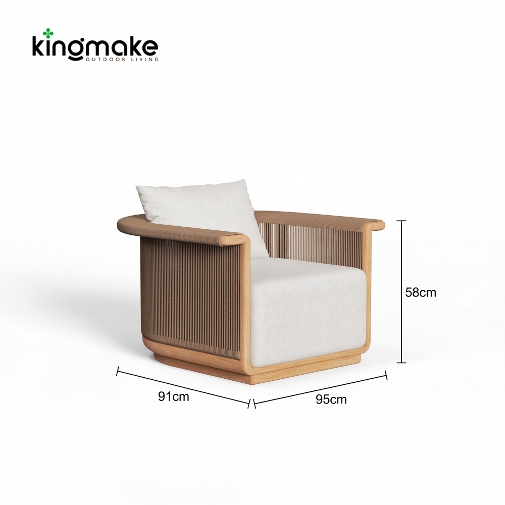 premium teak woven cala collection sofa 