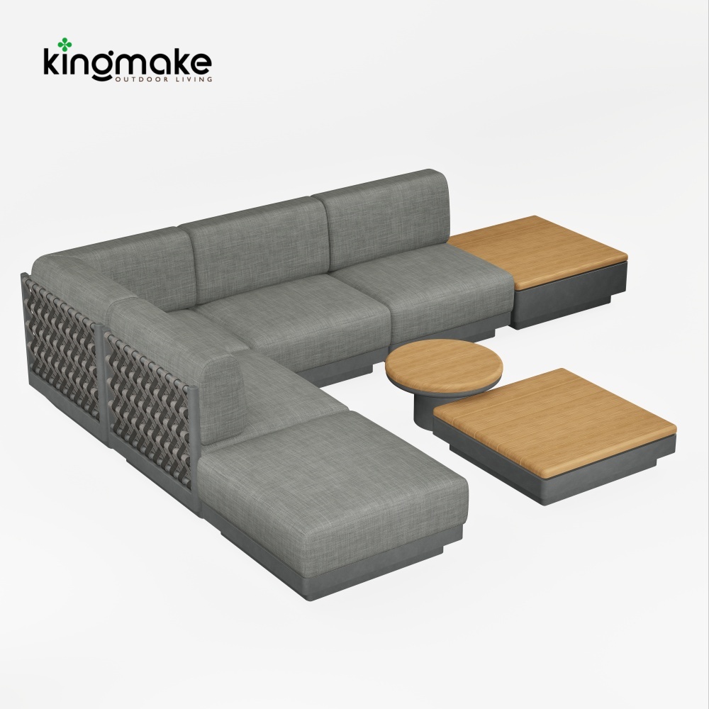 modern aluminum vintis collecton l-shape sofa