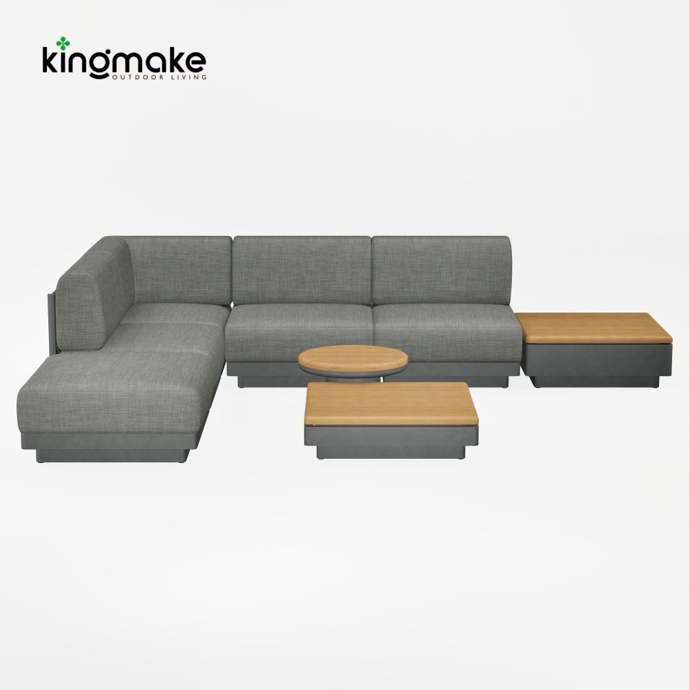 modern aluminum vintis collecton l-shape sofa