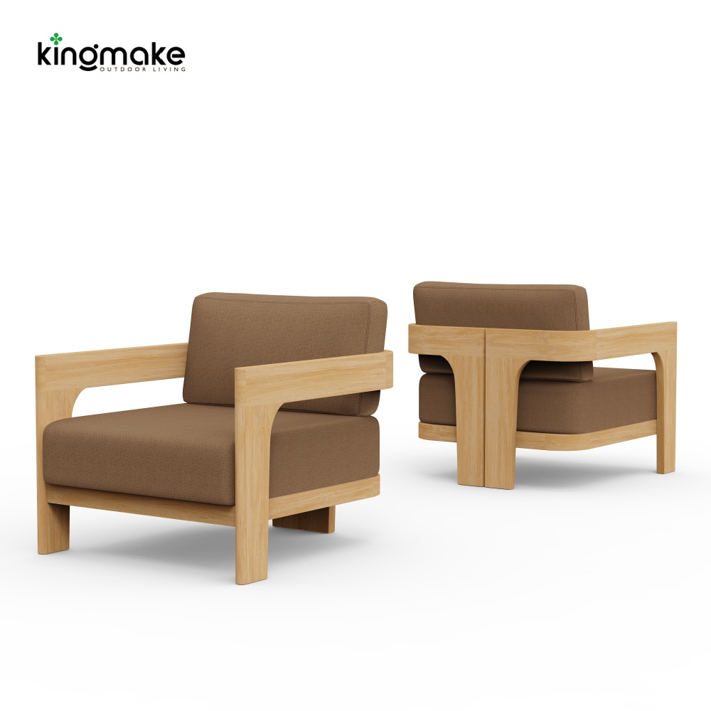 luxury teak malta collection single sofa 