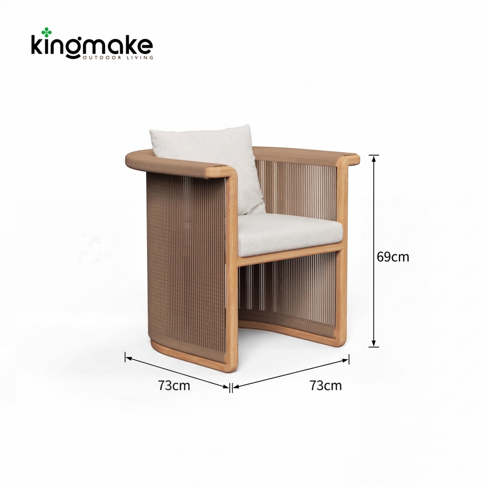 premium teak woven cala collection dining set