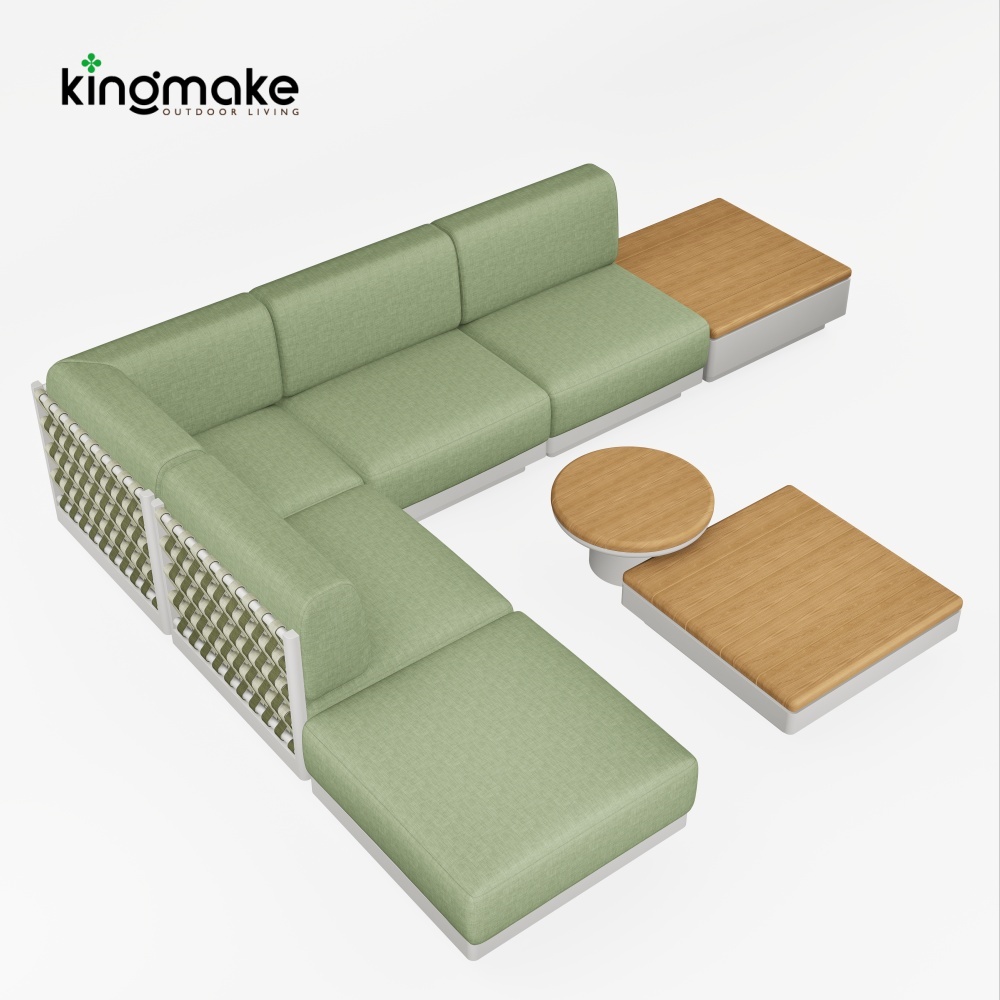 modern aluminum vintis collecton l-shape sofa