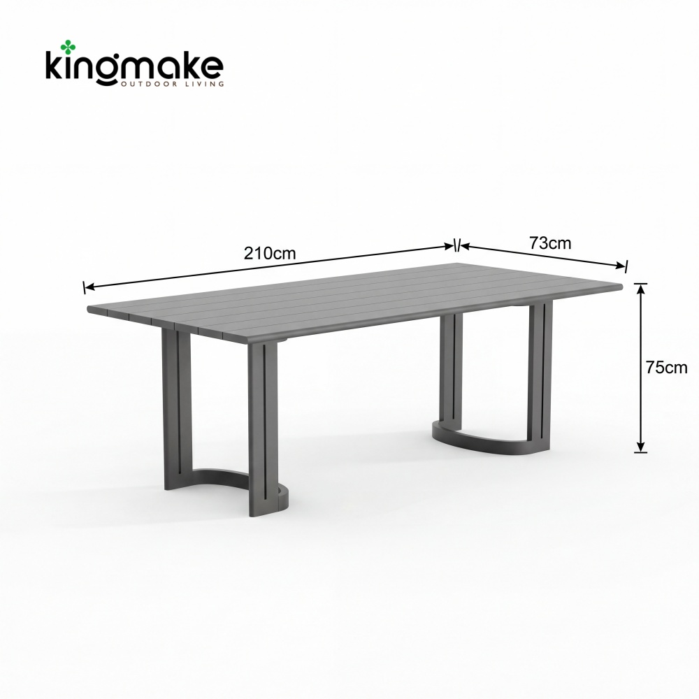 high-end aluminum capri collection dining set
