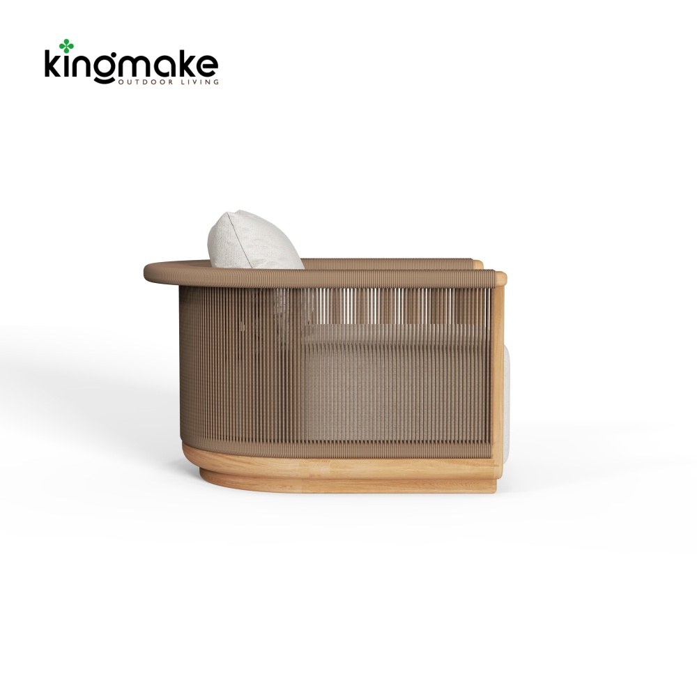 premium teak woven cala collection single sofa