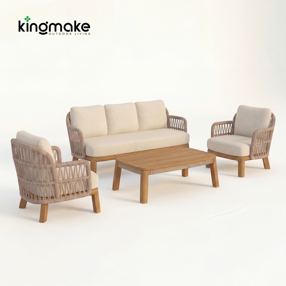 modern teak woven kordi collection sofa 