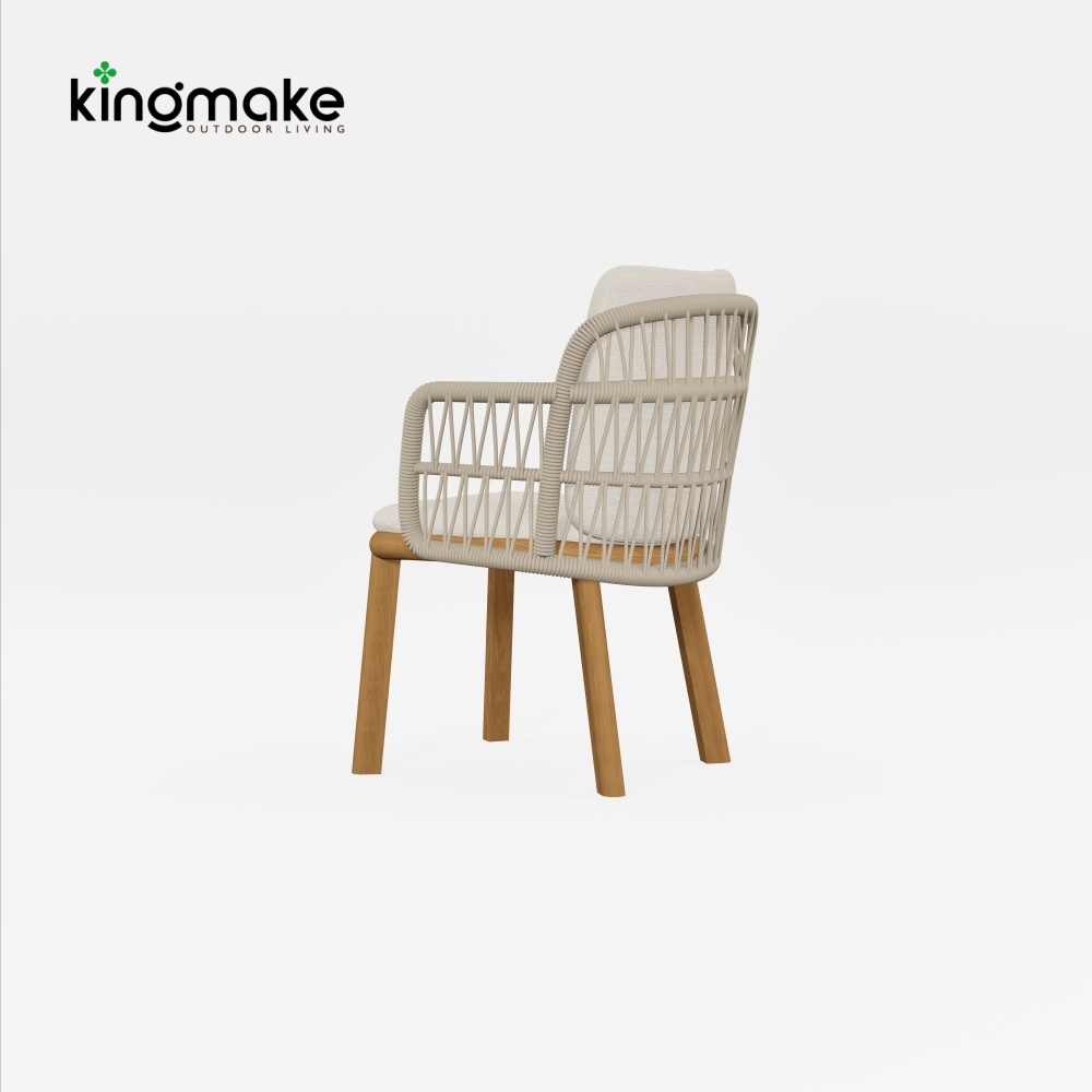 modern teak woven kordi collection garden chair 