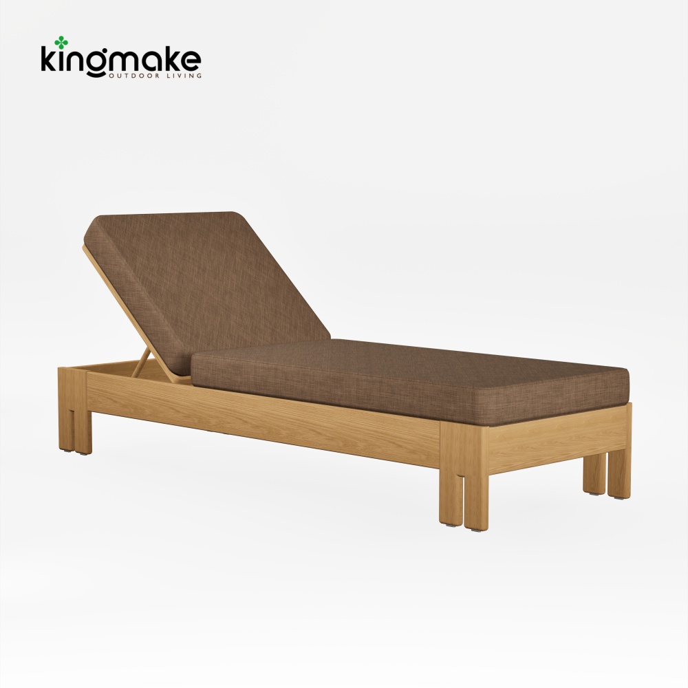 kinglife colletion luxury teak sun lounger