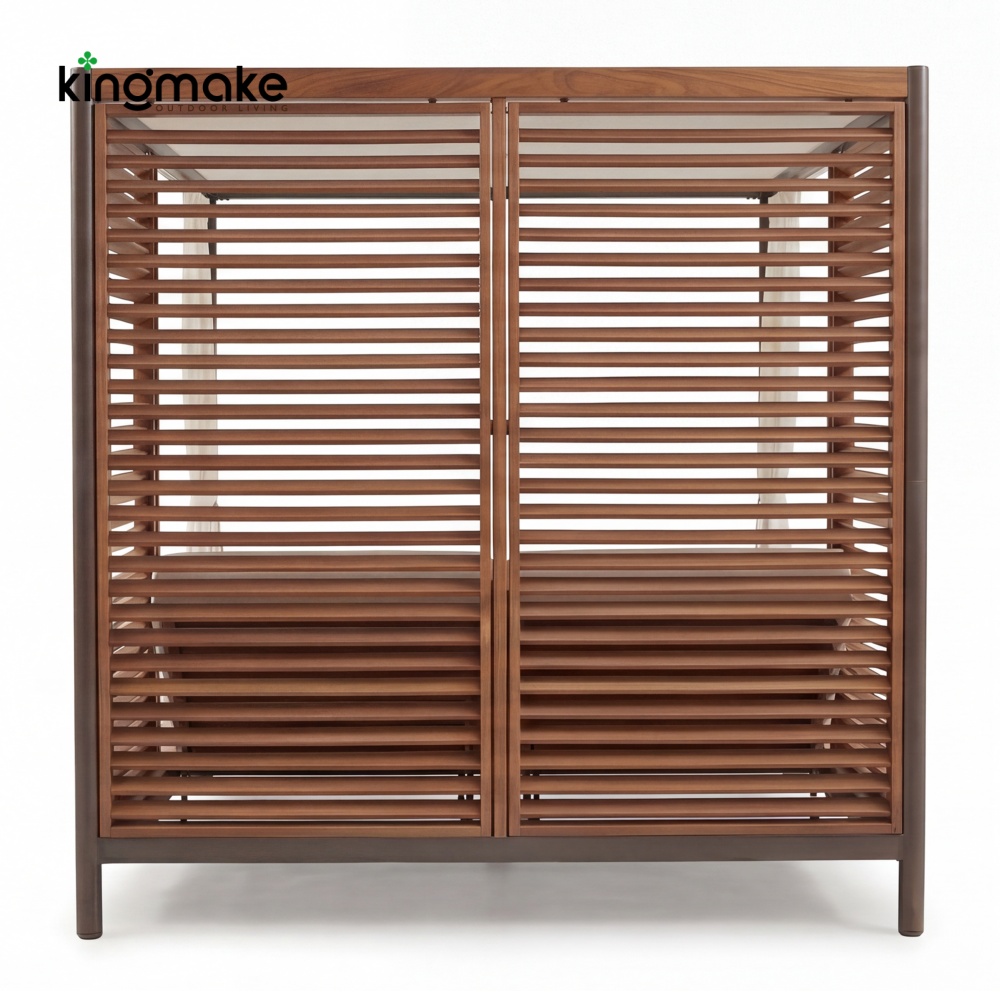 Modern Aluminum Outdoor Double Canopy Daybed KM18025_复制