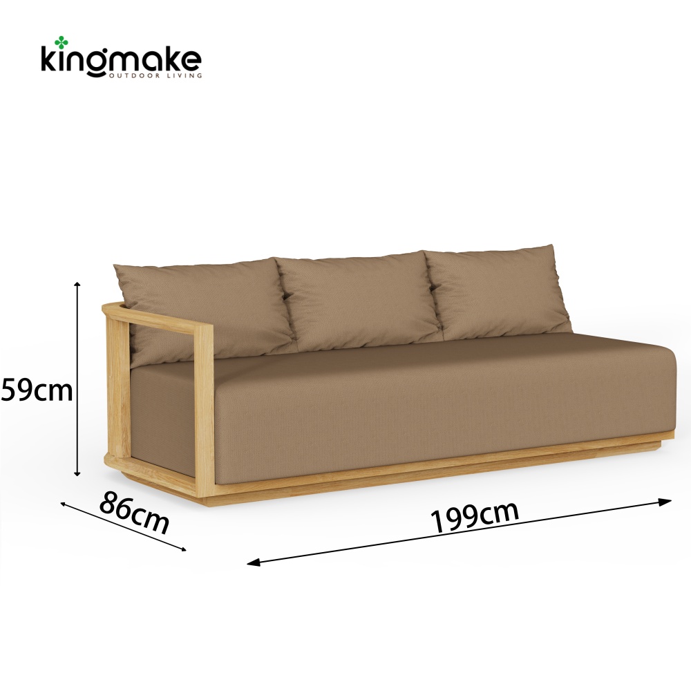 high-end teak maui colletion sofa