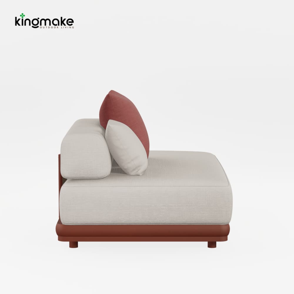 Modern Aluminum Vita Collection L-Shape Sofa KM18031