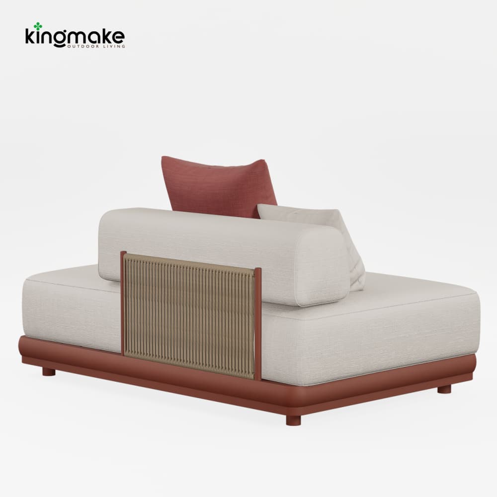 Modern Aluminum Vita Collection L-Shape Sofa KM18031