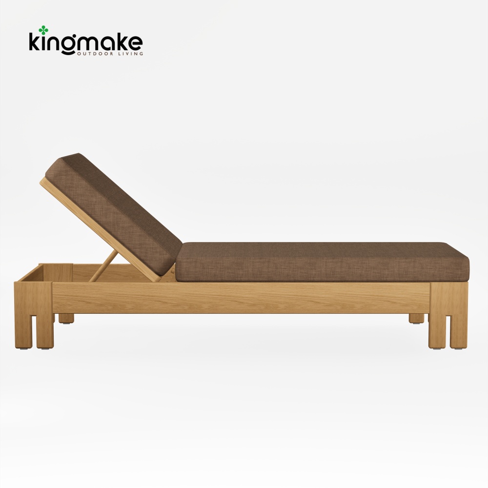 kinglife colletion luxury teak sun lounger