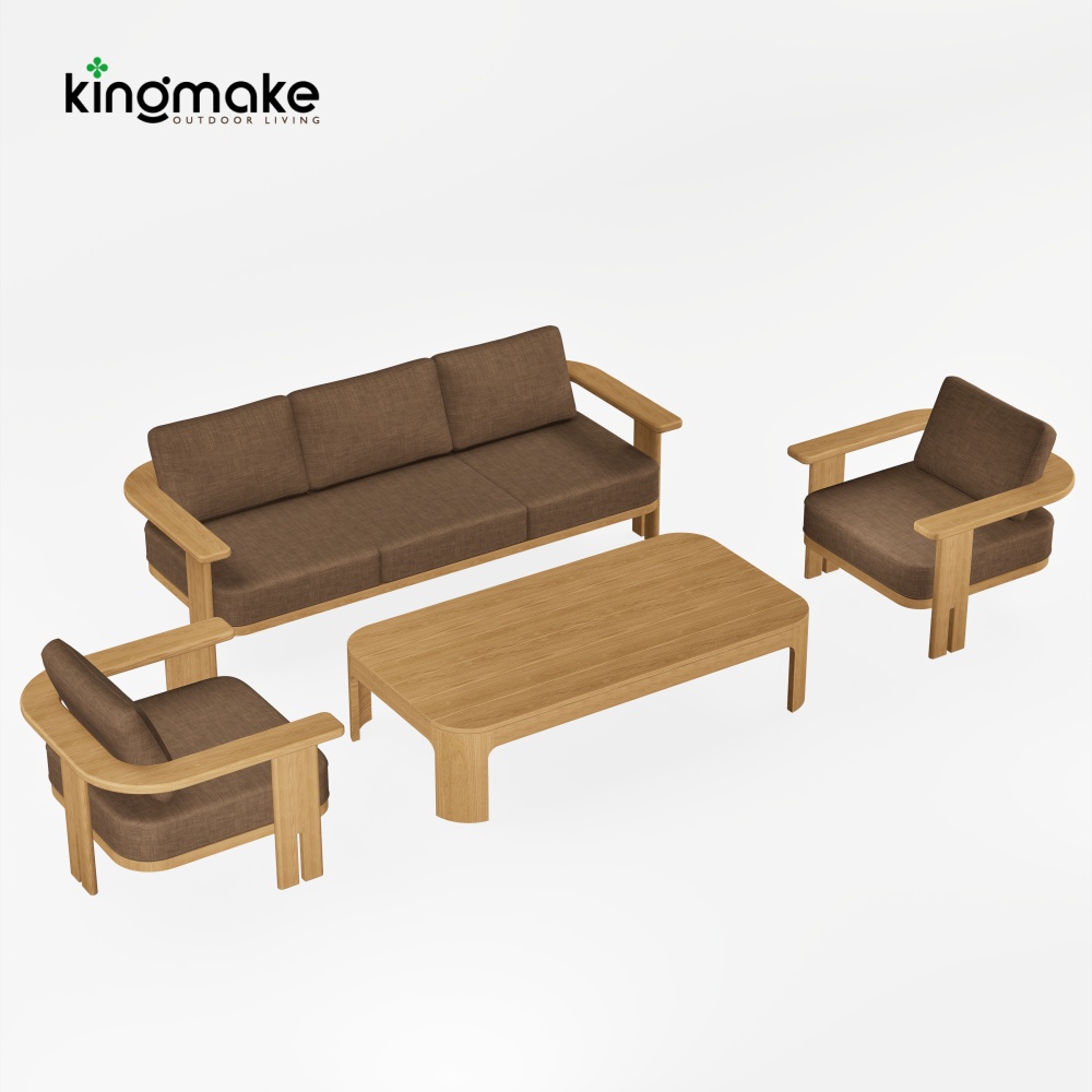 kinglife colletion luxury teak sofa set