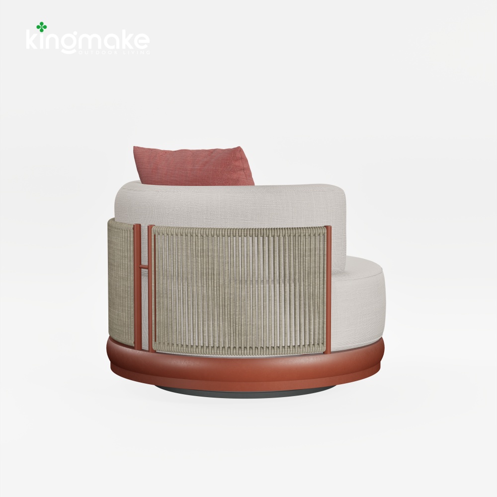 modern aluminum vita collection  swivel sofa 