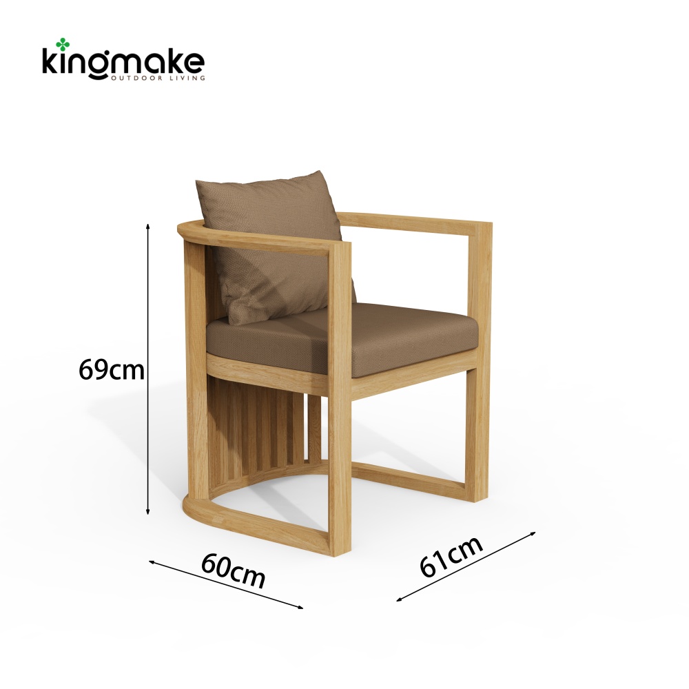 maui colletion high-end teak dining chair