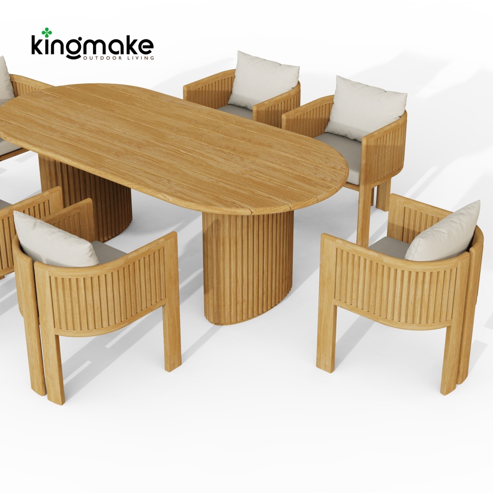 luxury teak amalfi collection dining set