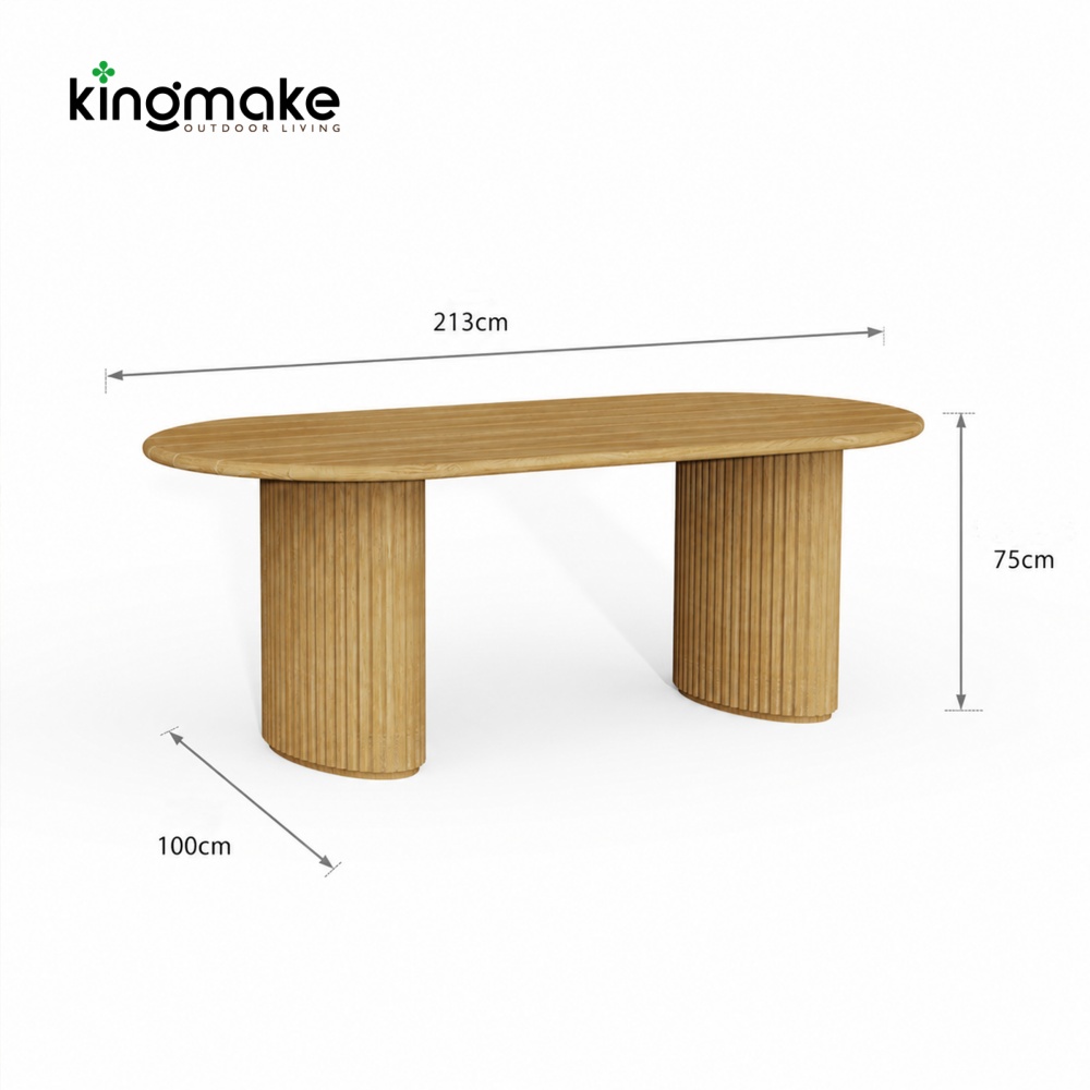 luxury teak amalfi collection dining set