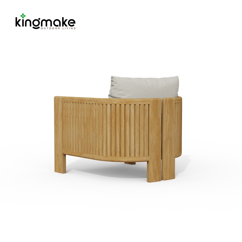luxury teak amalfi collection outdoor single sofa
