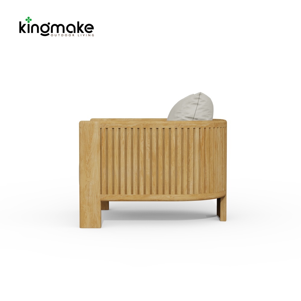 luxury teak amalfi collection outdoor single sofa