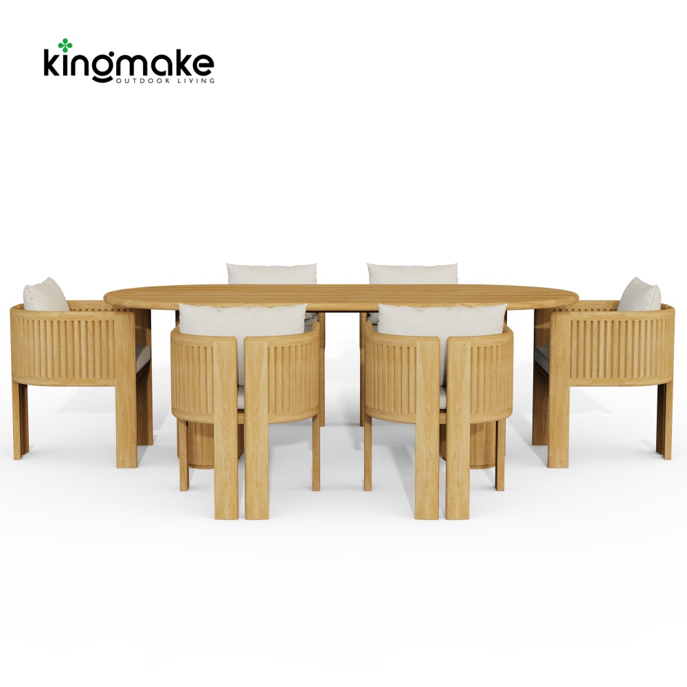 luxury teak amalfi collection dining set