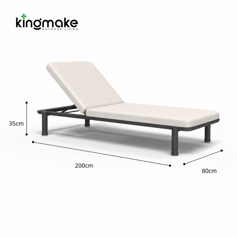 Aluminum KD Design Sun Lounger For Poolside