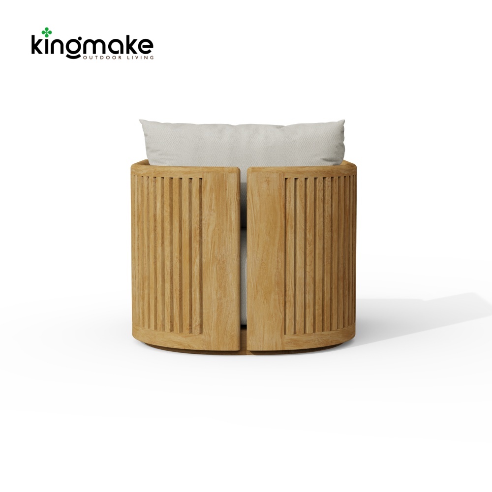 luxury teak amalfi collection outdoor single sofa