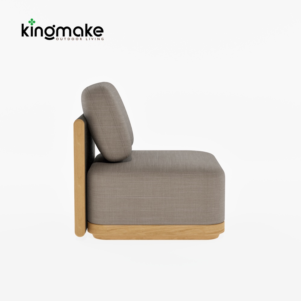 Modern Woven Rope Modular Outdoor Sofa Set with Teak Wood Frame