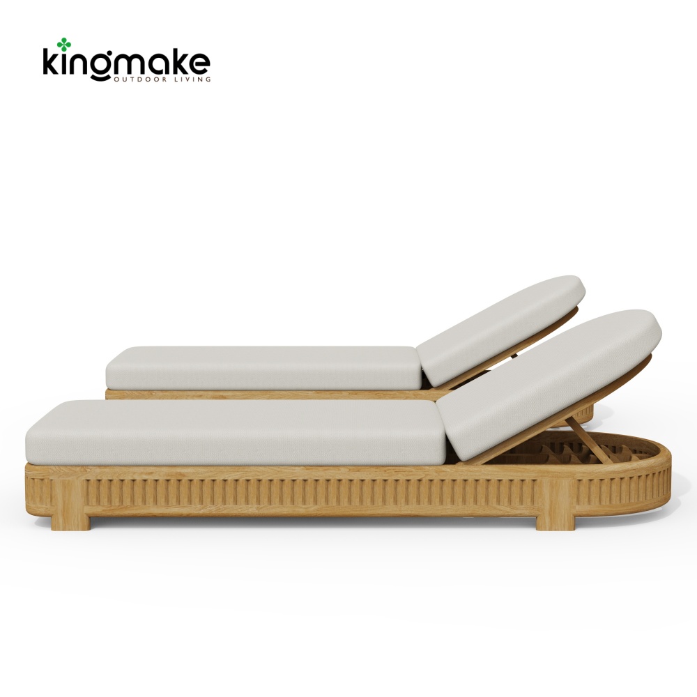 luxury teak amalfi collection sun lounger