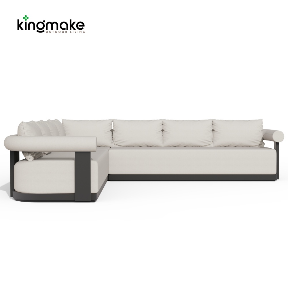 Modern Aluminum L-Shape Outdoor Sectional Sofa – Mali Collection