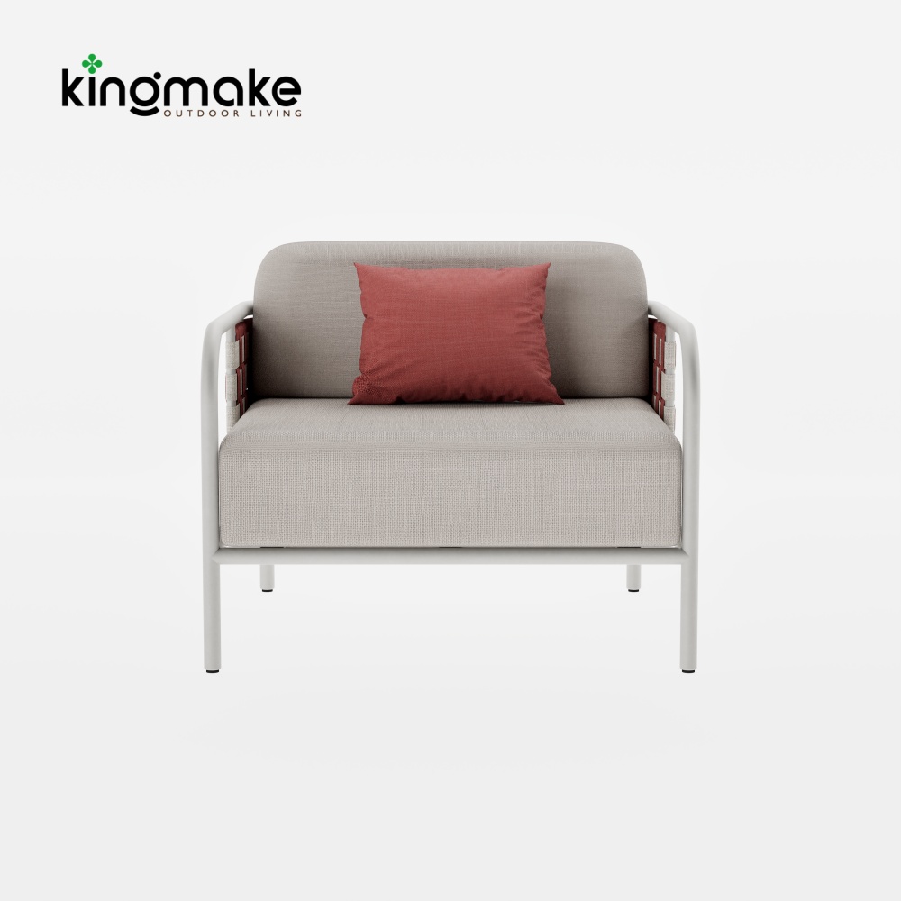 Nex Collection Aluminum Weave Single Sofa 