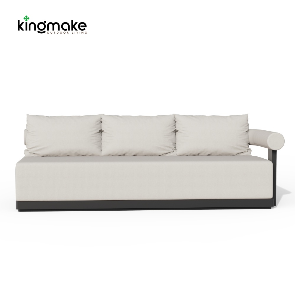 Modern Aluminum L-Shape Outdoor Sectional Sofa – Mali Collection