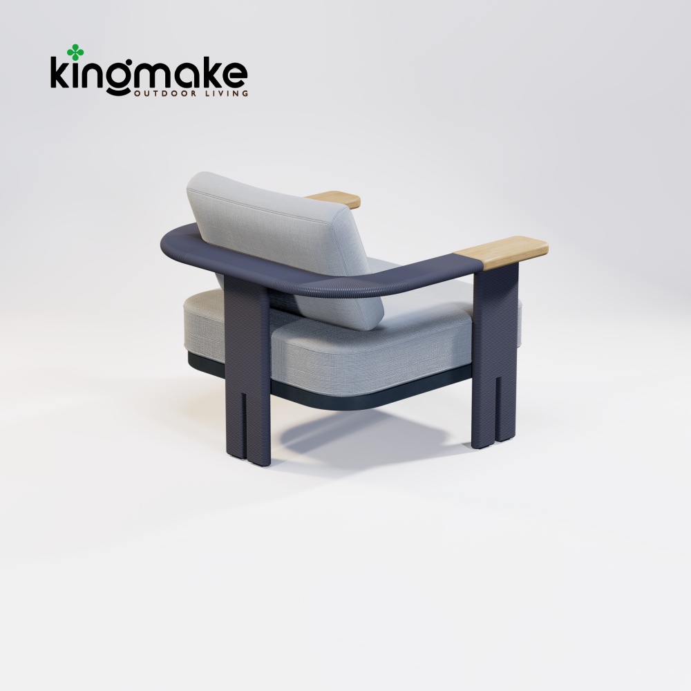 Modern Aluminum Rope Woven Single Sofa KMD18001
