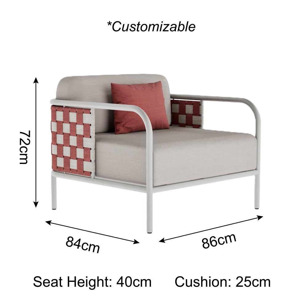 Nex Collection Aluminum Weave Outdoor Sofa Set