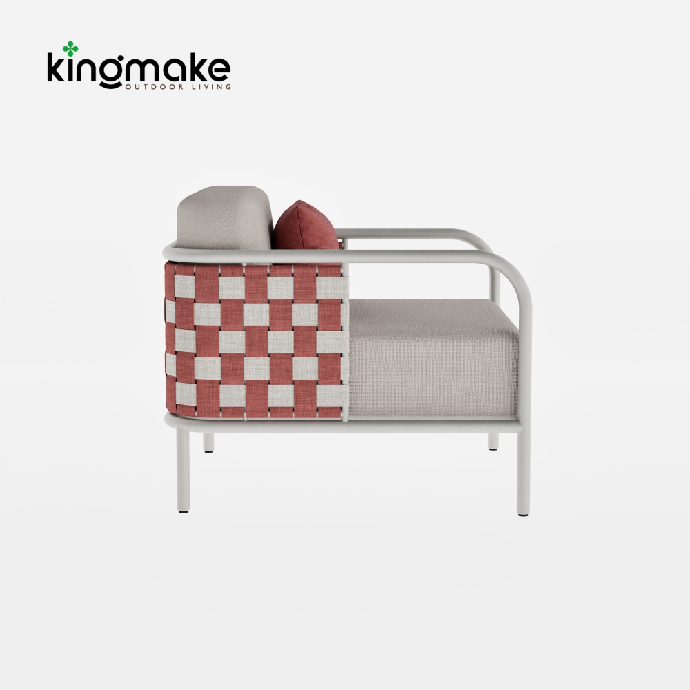Nex Collection Aluminum Weave Single Sofa 