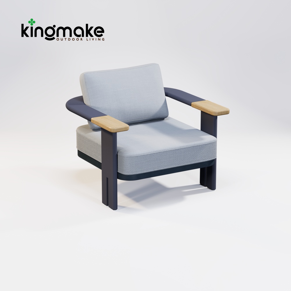 Modern Aluminum Rope Woven Single Sofa KMD18001