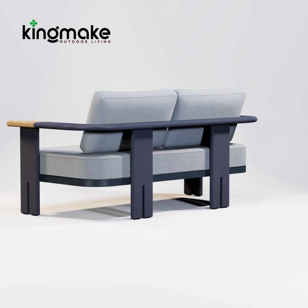 Modern Aluminum Rope Woven Two Seating Sofa KMD18001