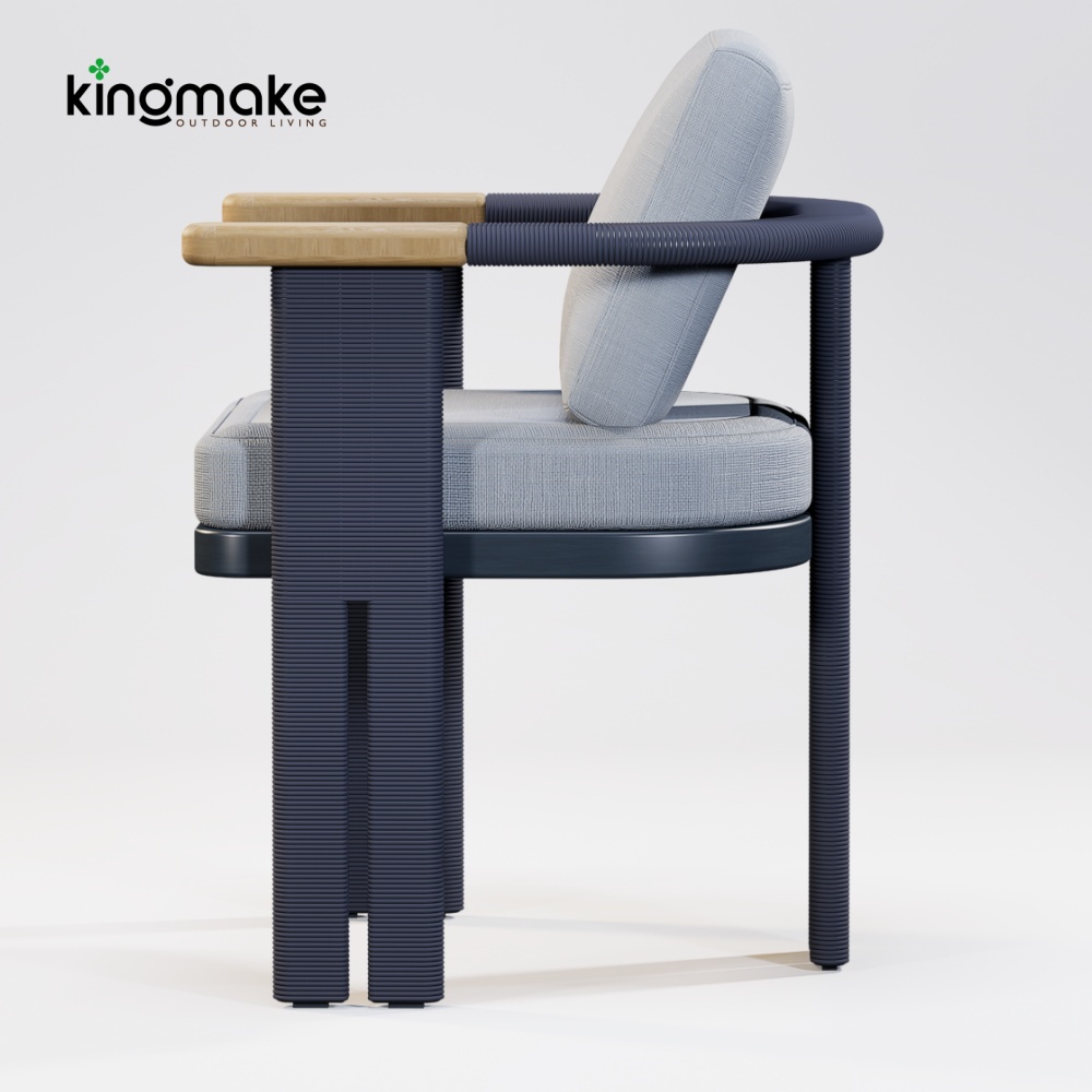 Modern Aluminum Rope Woven Garden Chair KMD18001