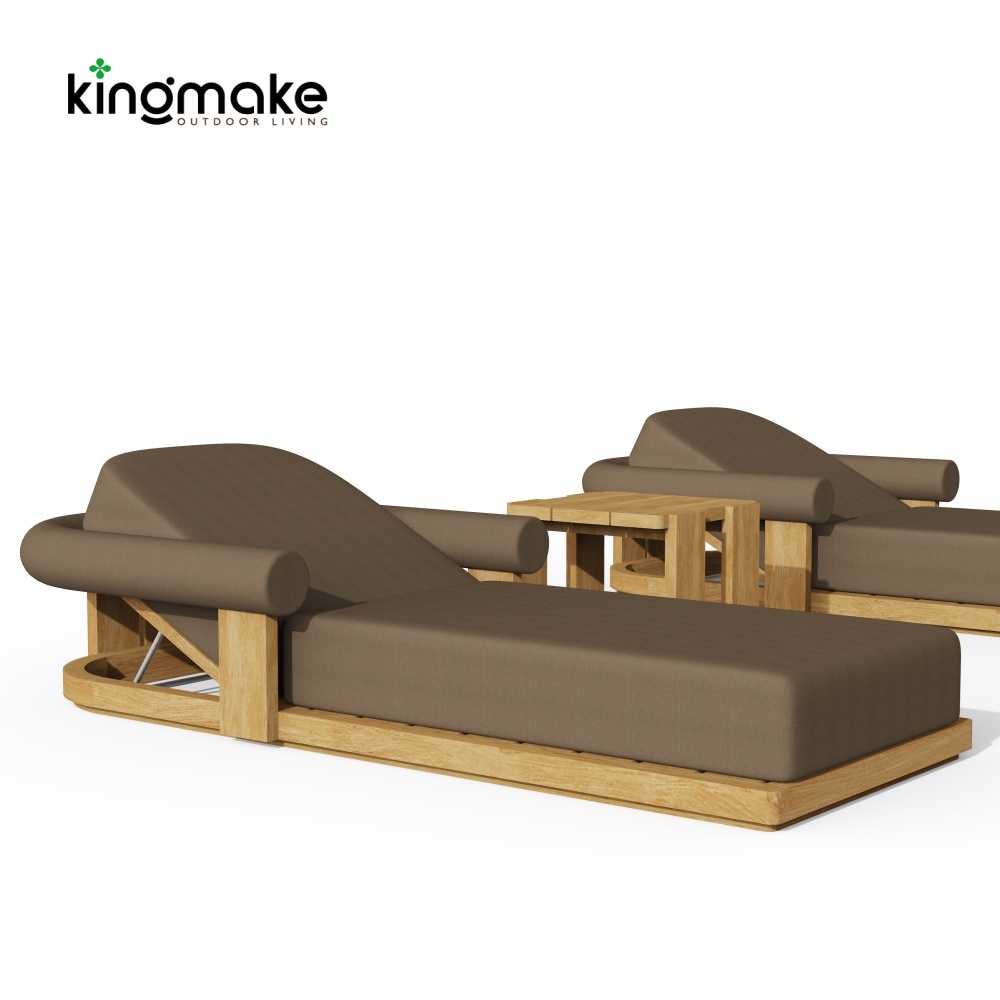 Modern Teak Wood Outdoor Sun Lounger – Mali Collection