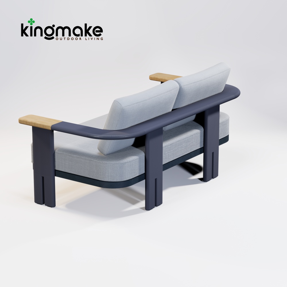 Modern Aluminum Rope Woven Two Seating Sofa KMD18001