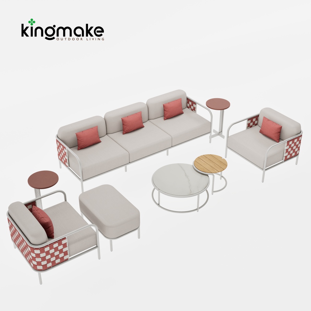 Nex Collection Aluminum Weave Outdoor Sofa Set