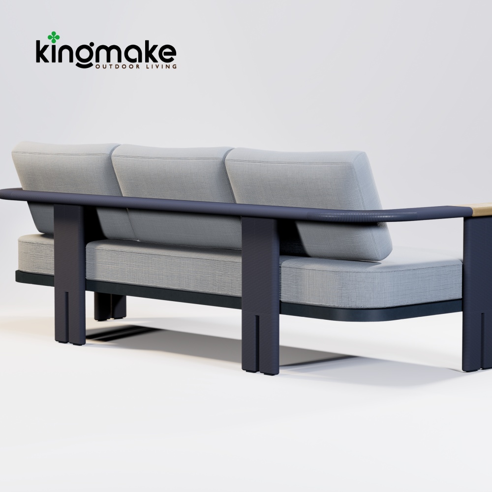 Modern Aluminum Rope Woven Three Seating Sofa KMD18001