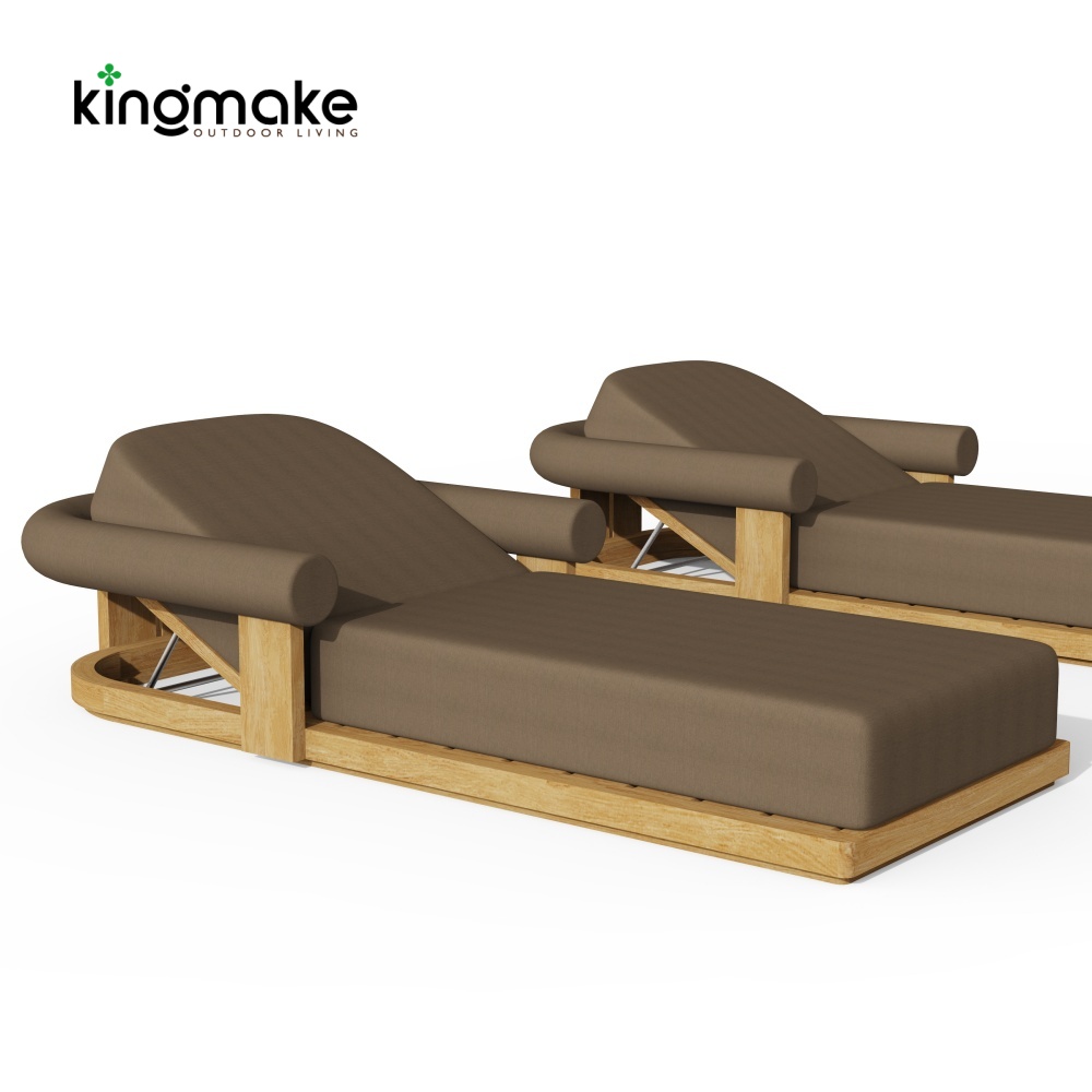 Modern Teak Wood Outdoor Sun Lounger – Mali Collection