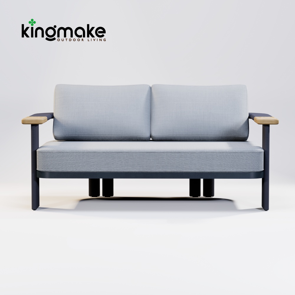 Modern Aluminum Rope Woven Two Seating Sofa KMD18001